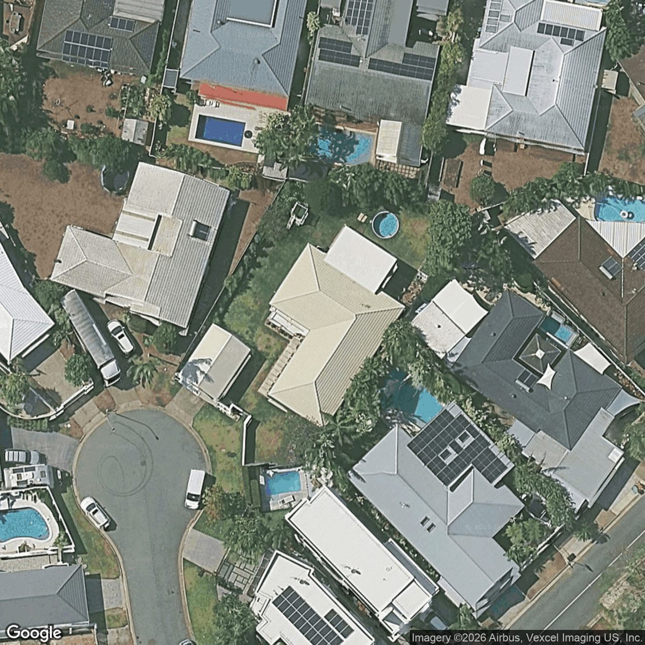 Aerial view of 3 Ondine Court, Mermaid Waters QLD 4218