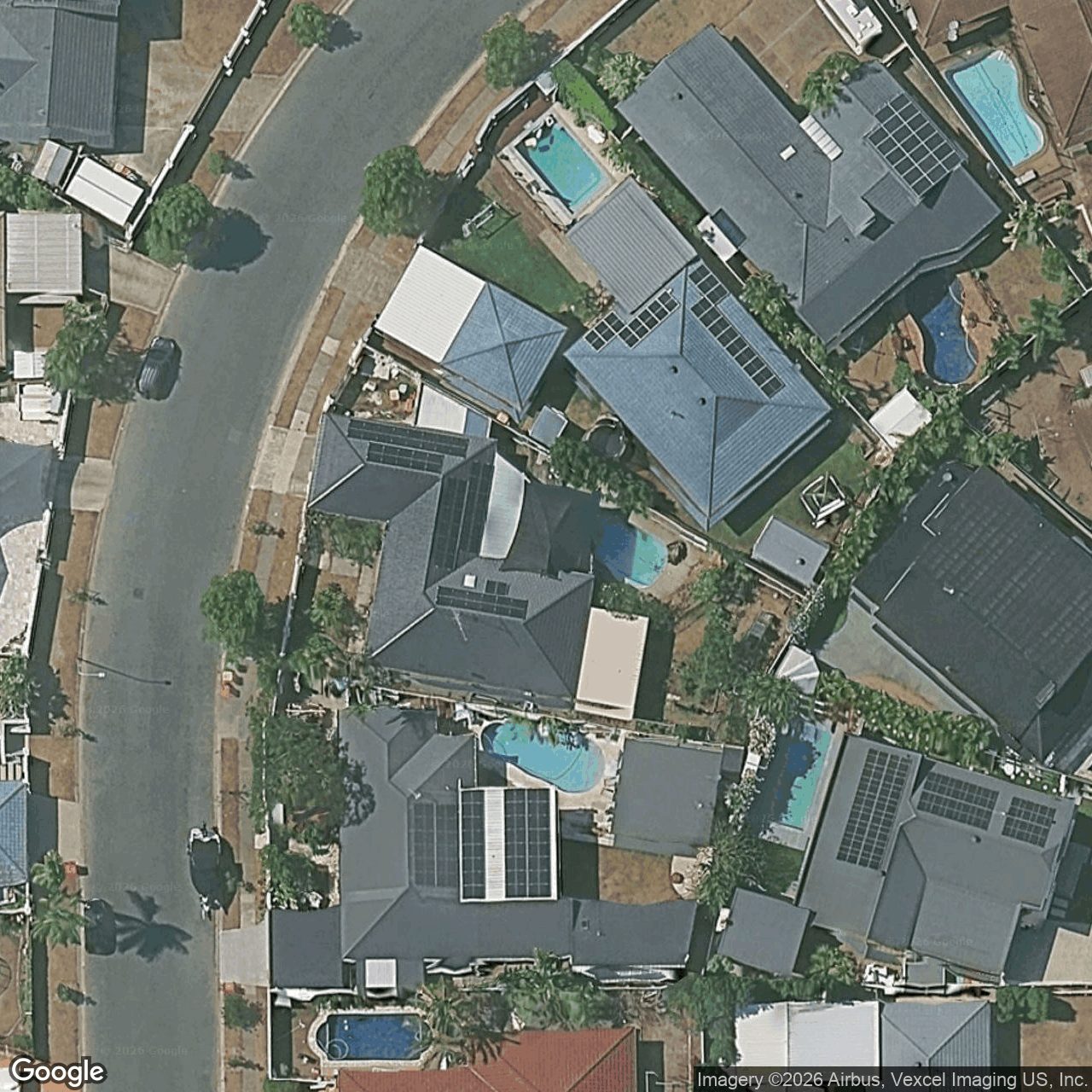 Aerial view of 43 Arcadia Drive, Mermaid Waters QLD 4218