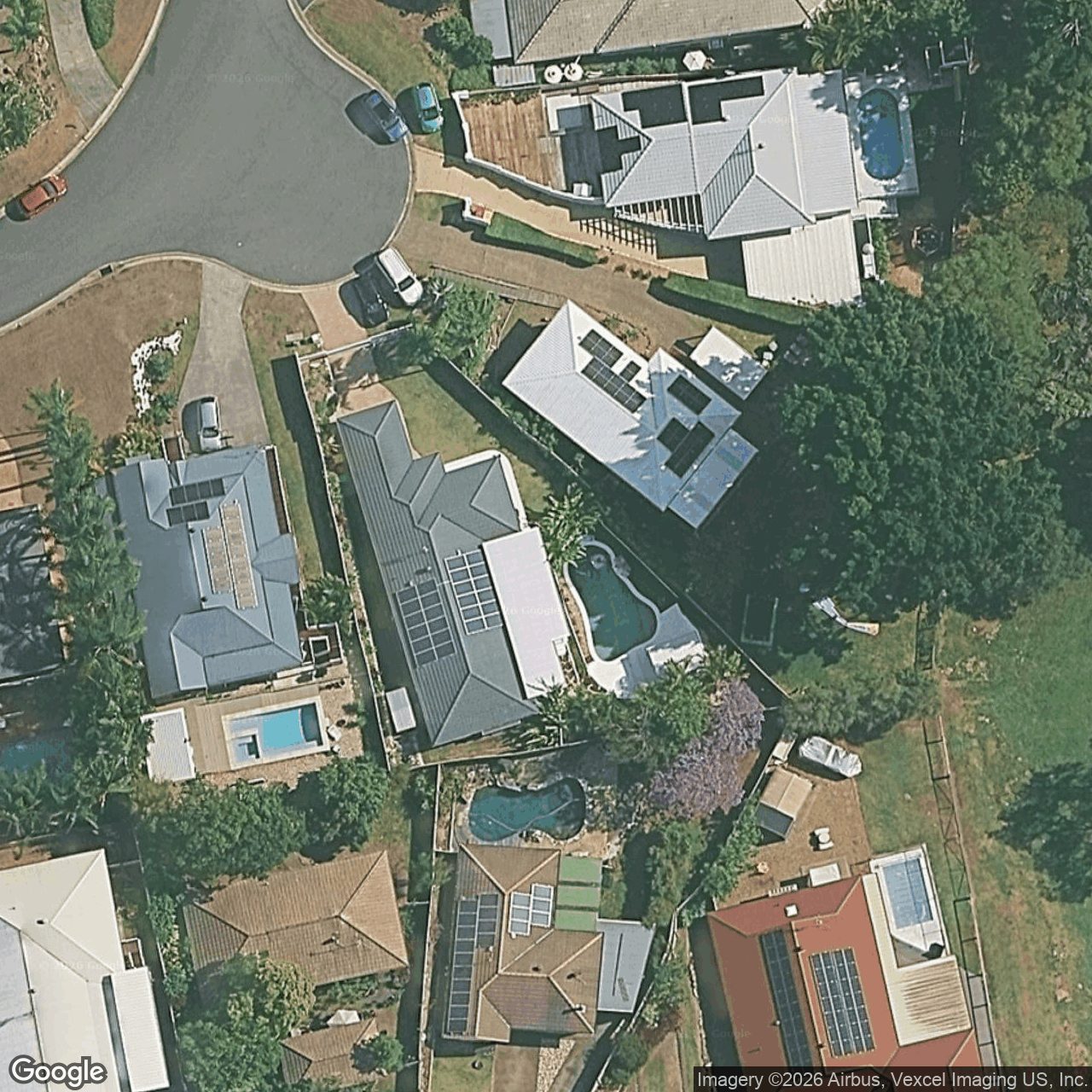 Aerial view of 9 Terrace Court, Merrimac QLD 4226