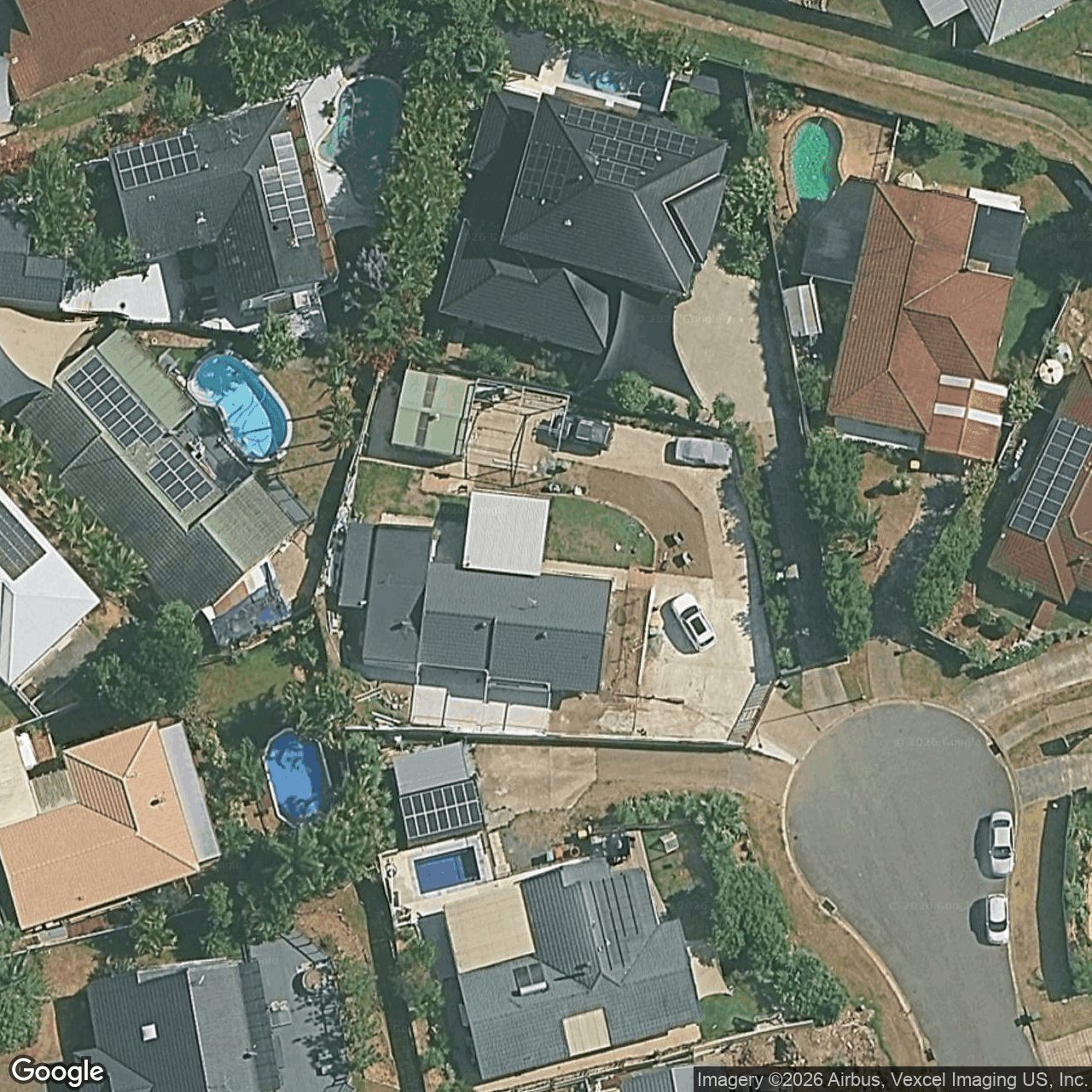 Aerial view of 12 Terrace Court, Merrimac QLD 4226