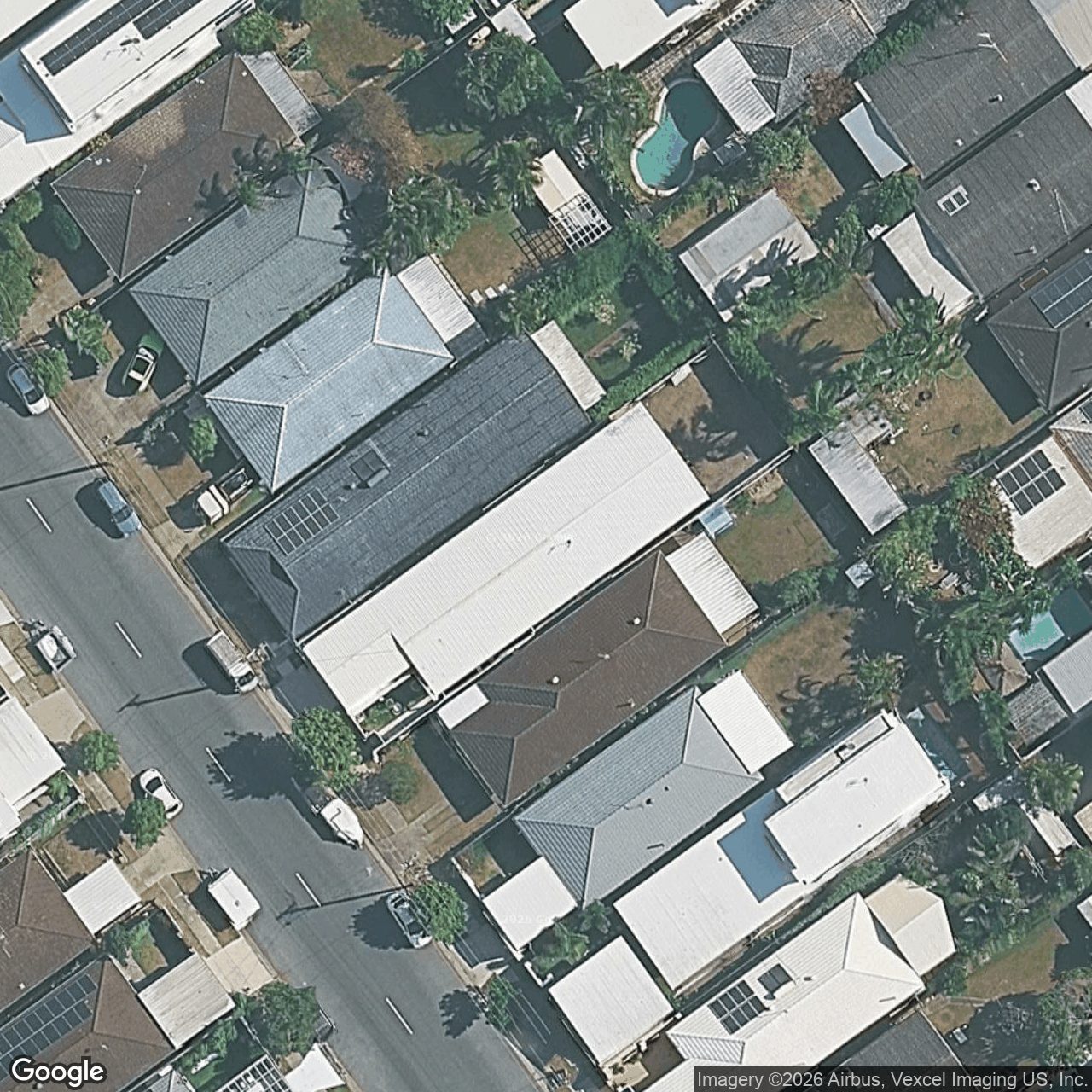 Aerial view of 93 Chainey Avenue, Miami QLD 4220