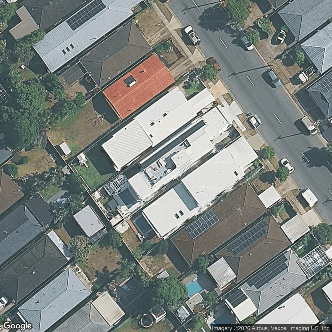 Aerial view of 96 Chainey Avenue, Miami QLD 4220