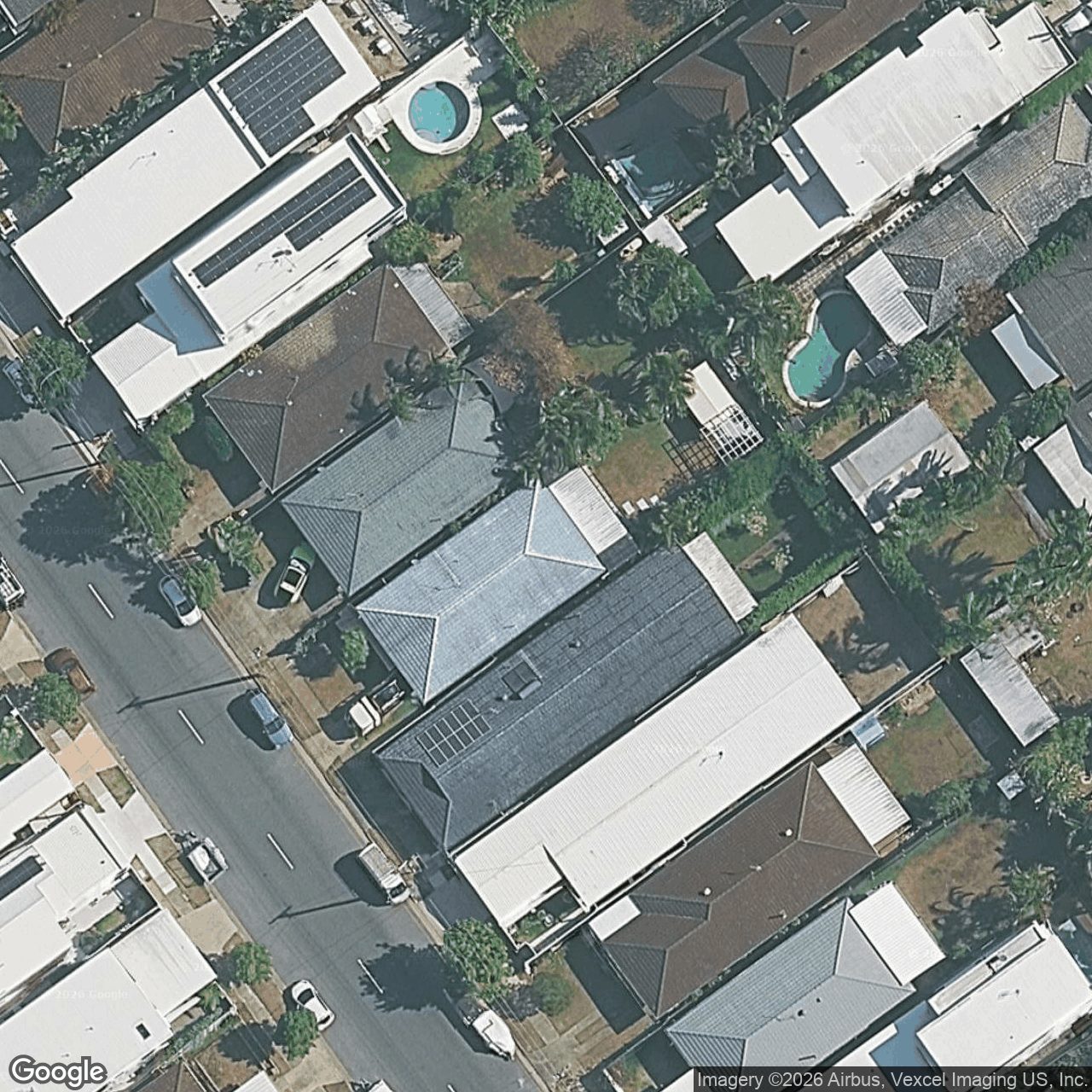 Aerial view of 97 Chainey Avenue, Miami QLD 4220