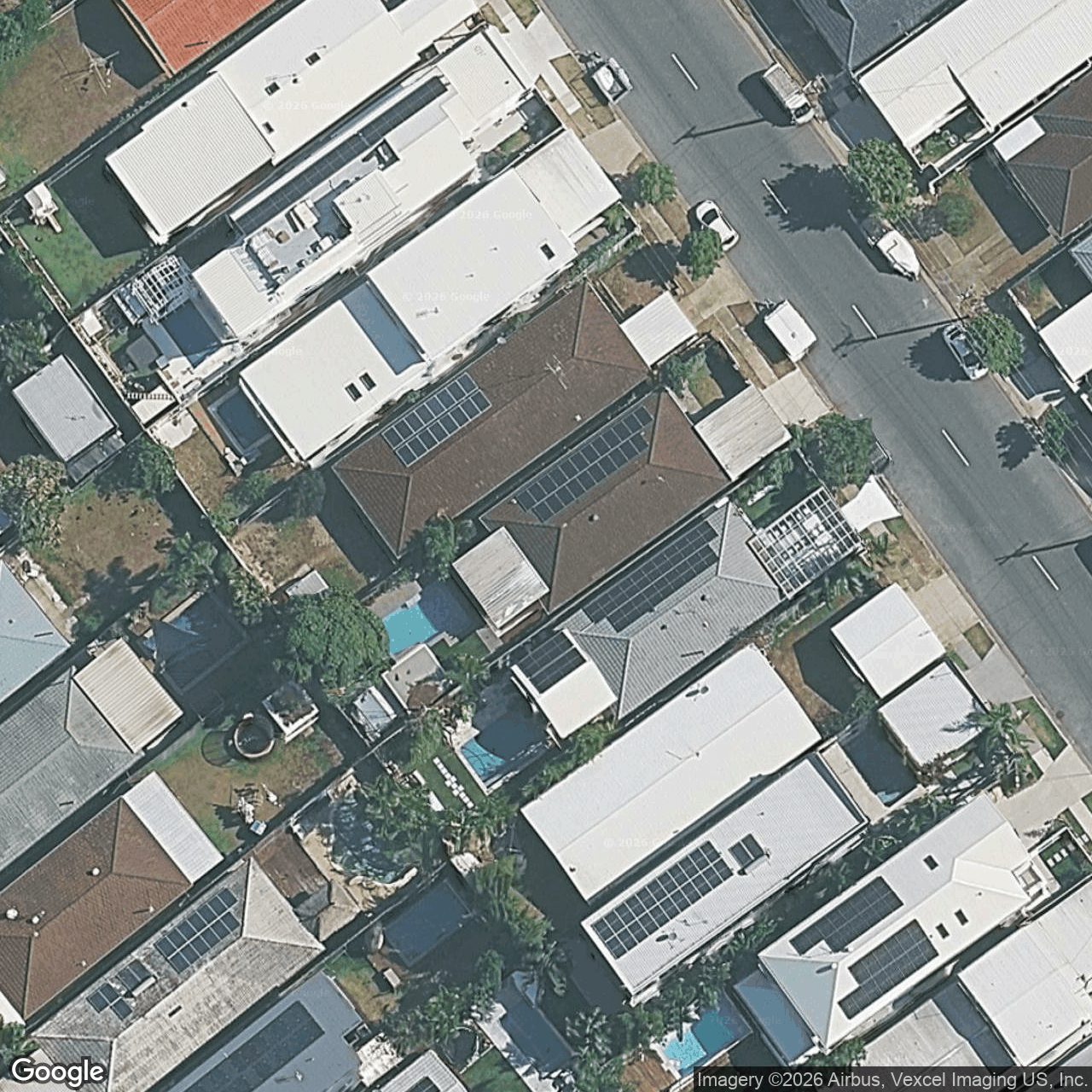 Aerial view of 90 Chainey Avenue, Miami QLD 4220