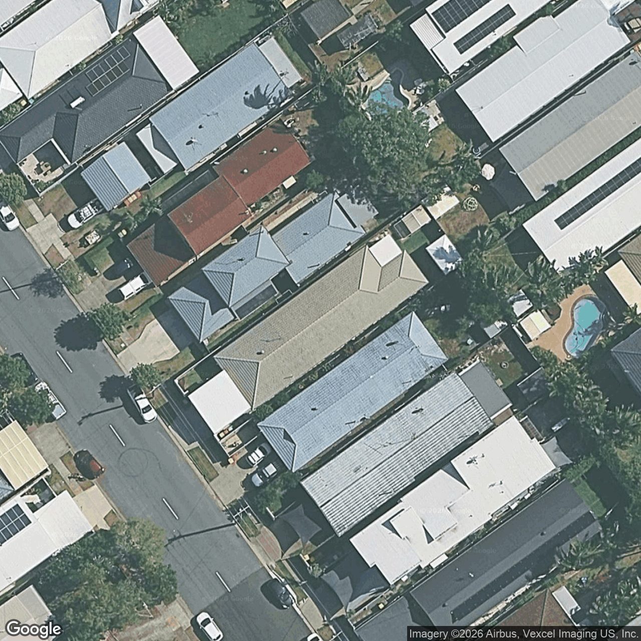 Aerial view of 27 Chainey Avenue, Miami QLD 4220