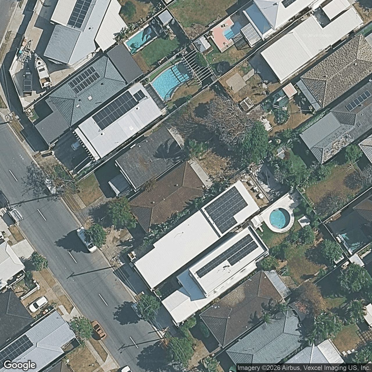 Aerial view of 107 Chainey Avenue, Miami QLD 4220