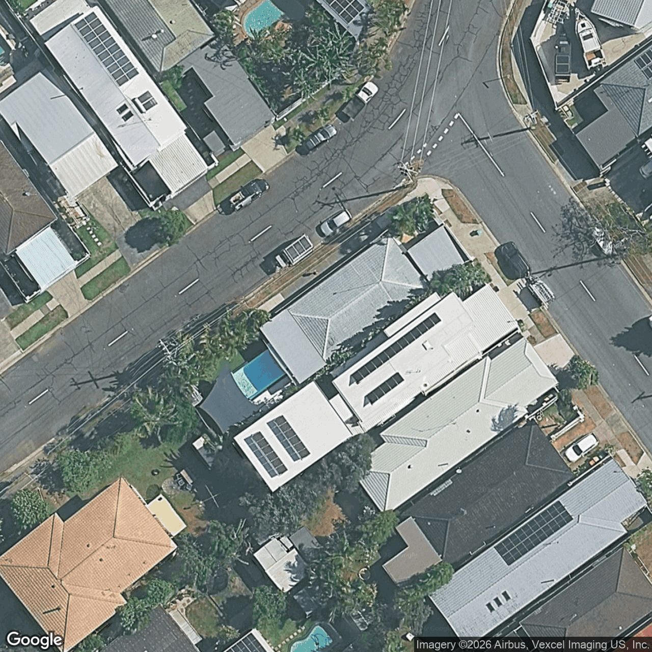 Aerial view of 112 Chainey Avenue, Miami QLD 4220