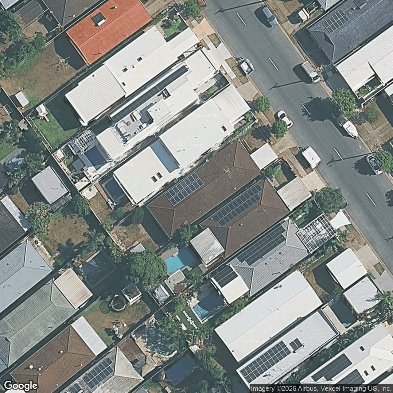 Aerial view of 92 Chainey Avenue, Miami QLD 4220