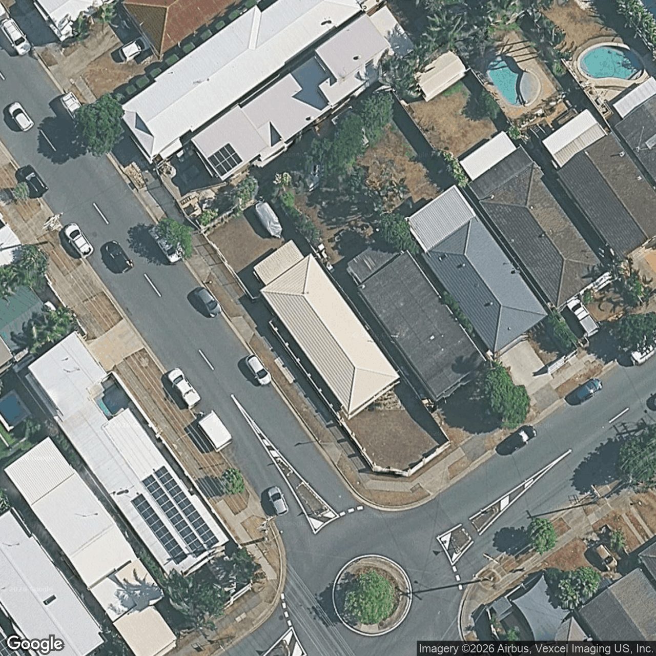 Aerial view of 25 Dawn Parade, Miami QLD 4220