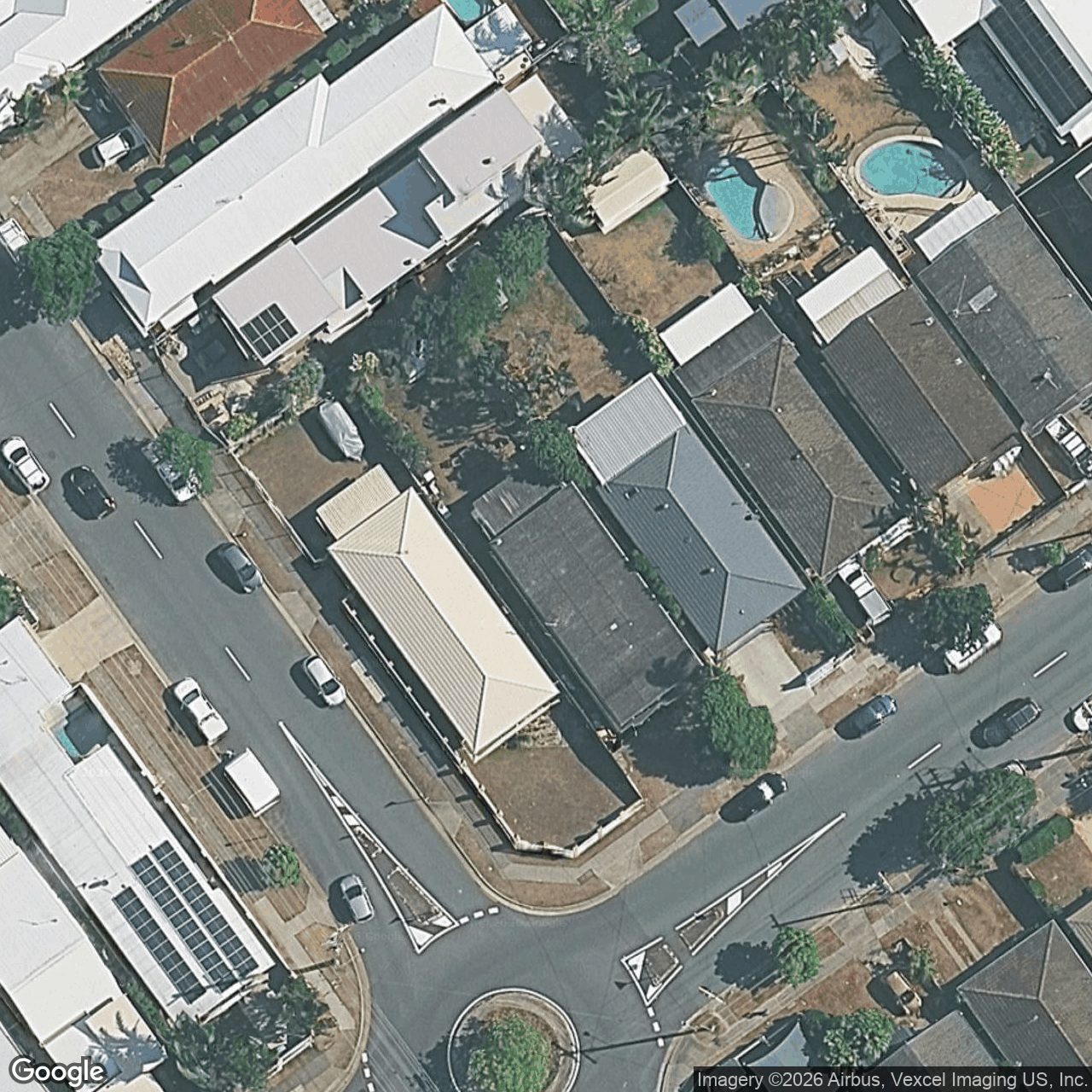 Aerial view of 23 Dawn Parade, Miami QLD 4220
