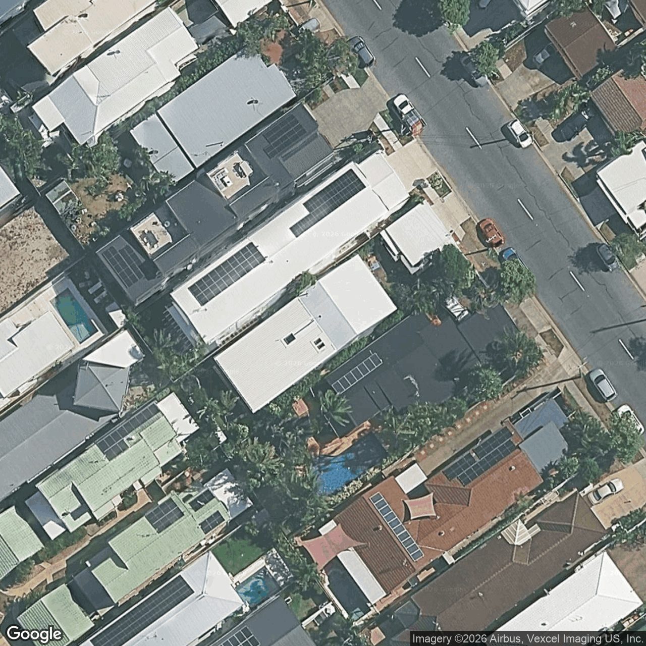 Aerial view of 120 Sunshine Parade, Miami QLD 4220
