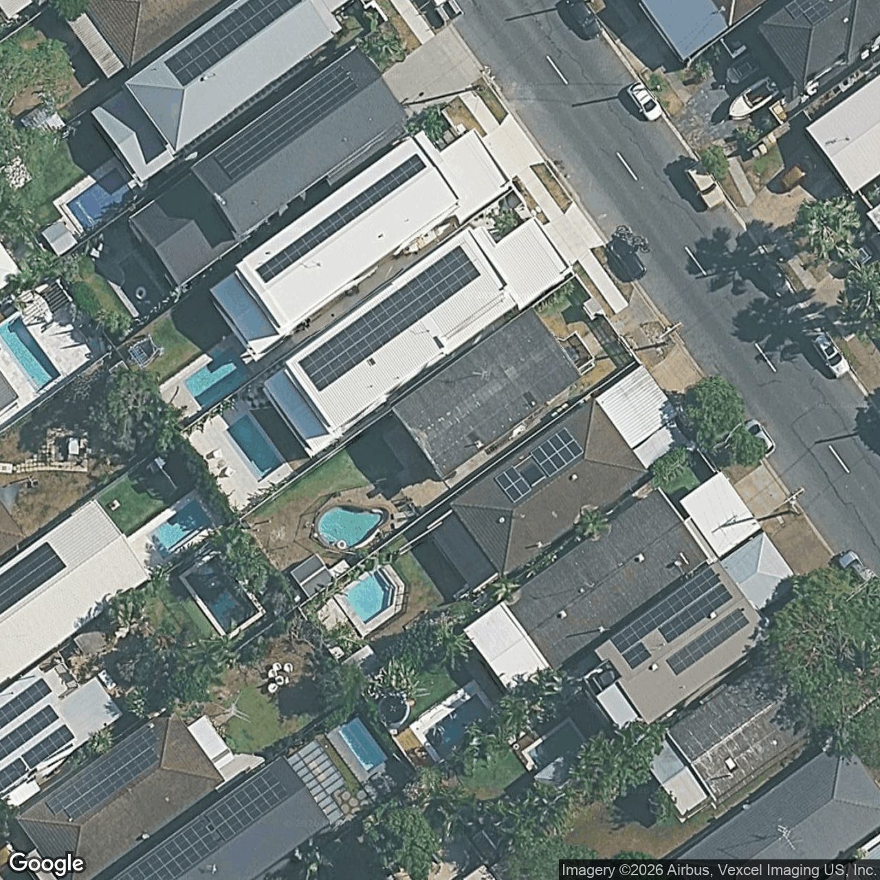 Aerial view of 160 Sunshine Parade, Miami QLD 4220