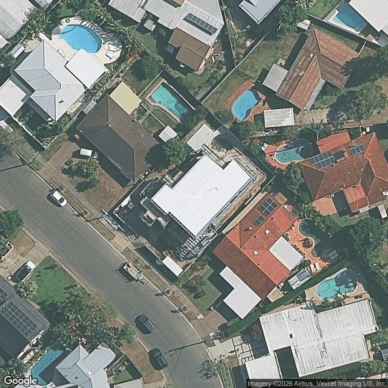 Aerial view of 15 Bradley Avenue, Miami QLD 4220