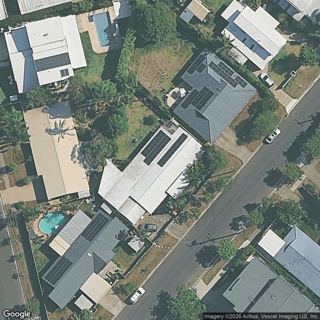 Aerial view of 73 Dawn Parade, Miami QLD 4220