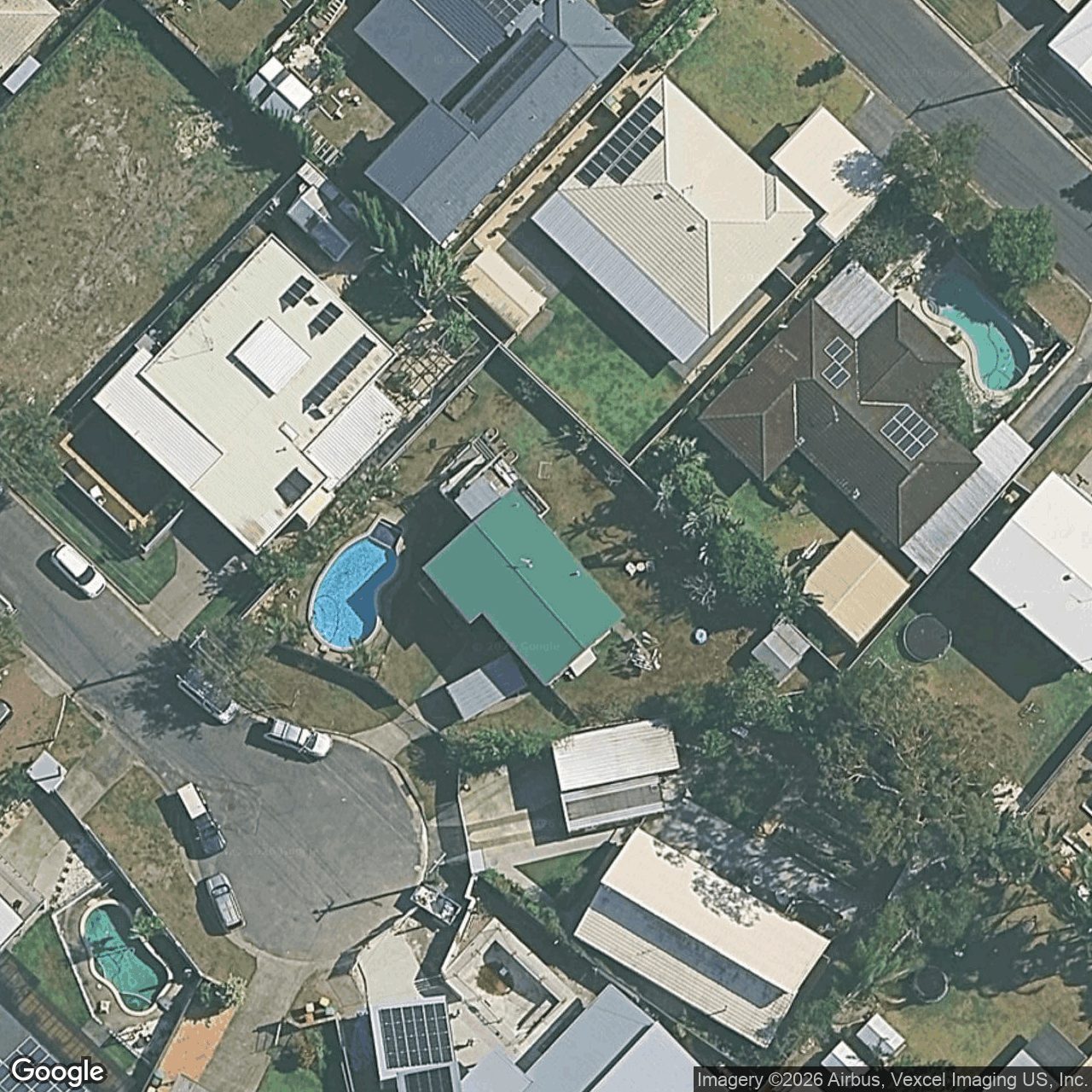 Aerial view of 9 June Court, Miami QLD 4220