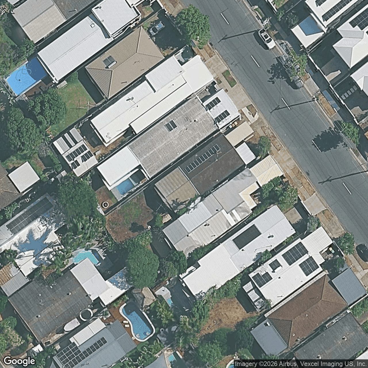 Aerial view of 82 Albion Avenue, Miami QLD 4220