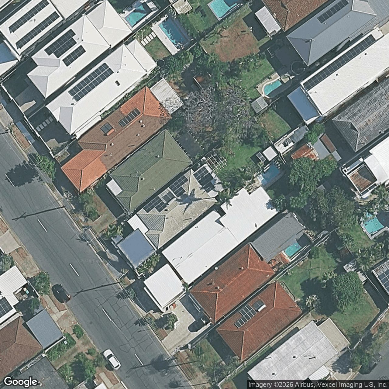 Aerial view of 83 Albion Avenue, Miami QLD 4220