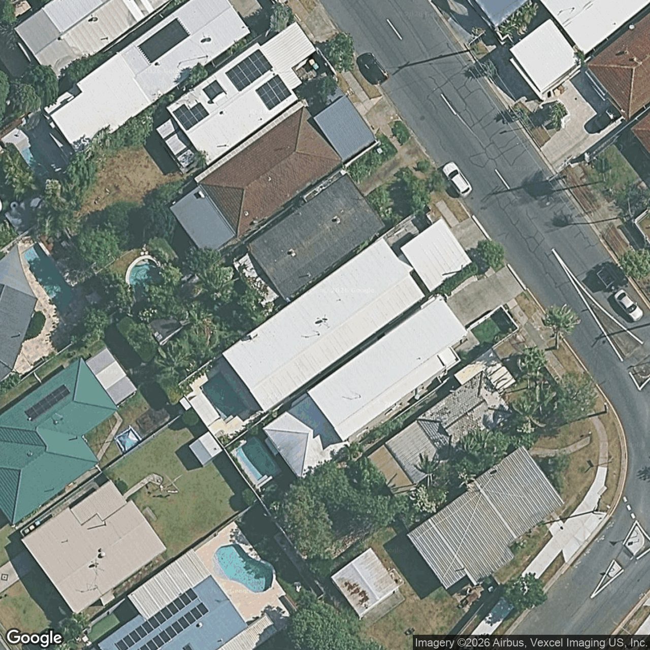 Aerial view of 70 Albion Avenue, Miami QLD 4220