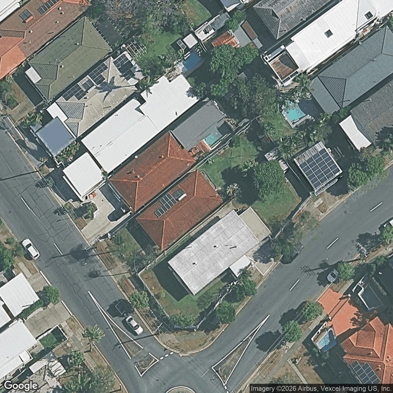 Aerial view of 77 Albion Avenue, Miami QLD 4220