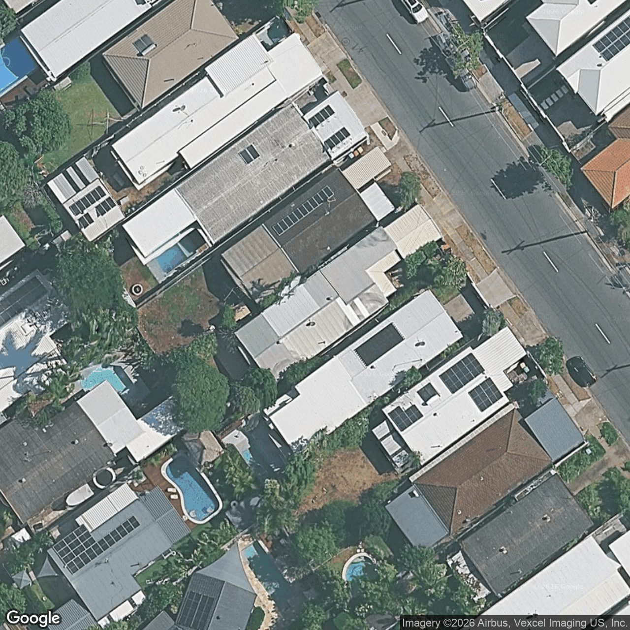 Aerial view of 80 Albion Avenue, Miami QLD 4220