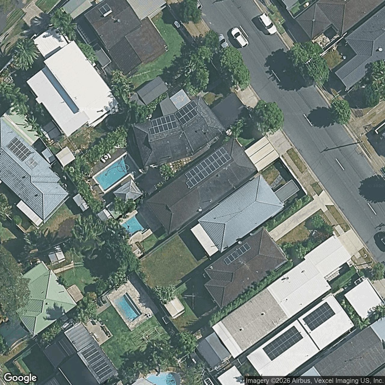 Aerial view of 104 Albion Avenue, Miami QLD 4220
