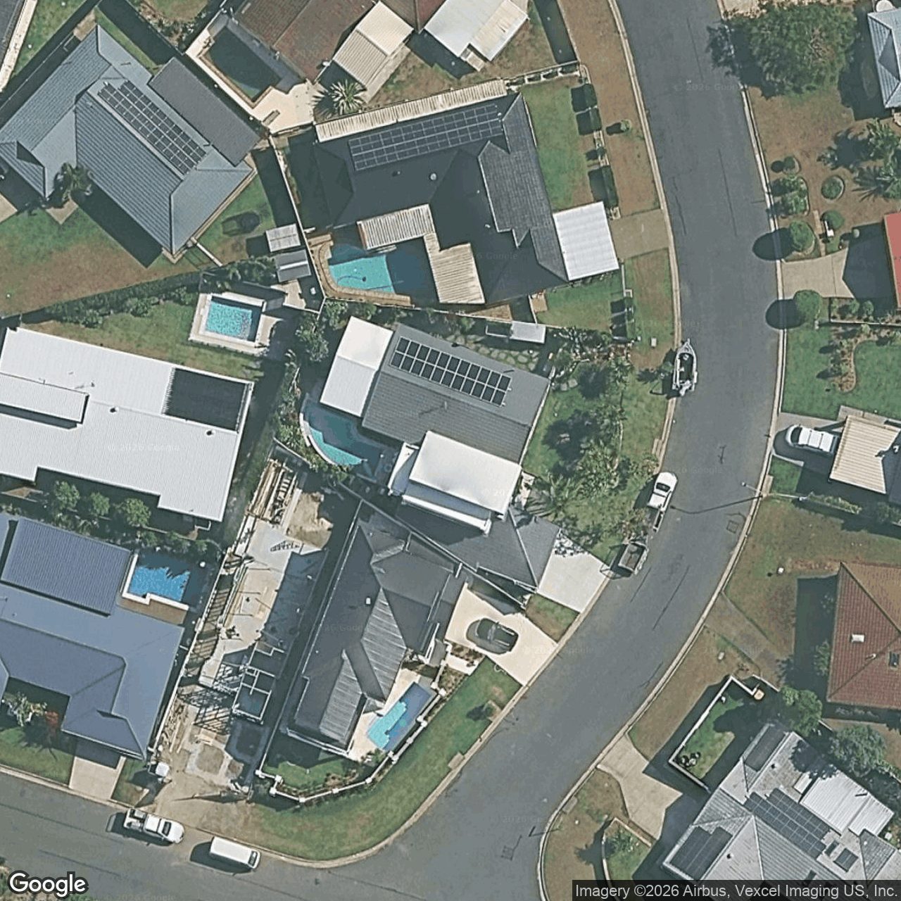 Aerial view of 4 Frangipani Street, Miami QLD 4220