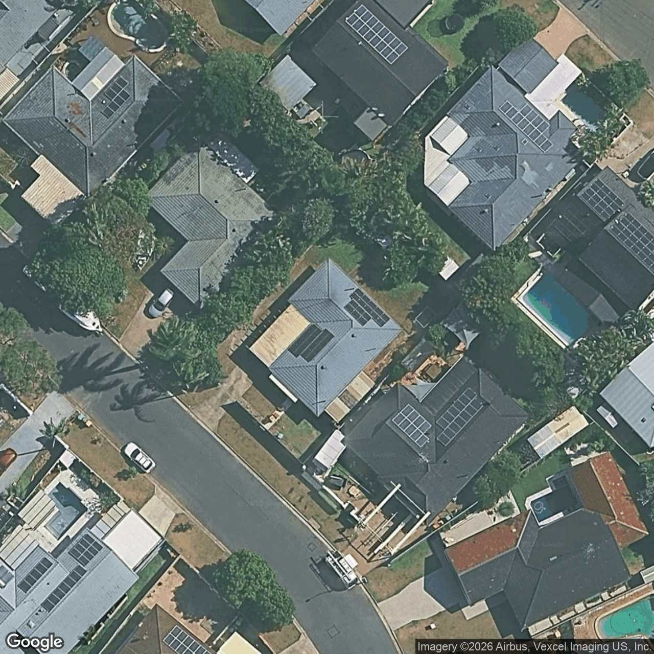 Aerial view of 15 Frangipani Street, Miami QLD 4220