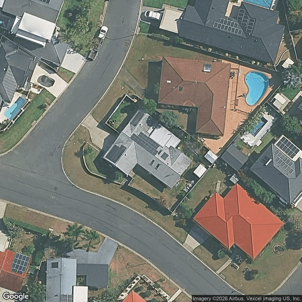 Aerial view of 1 Frangipani Street, Miami QLD 4220