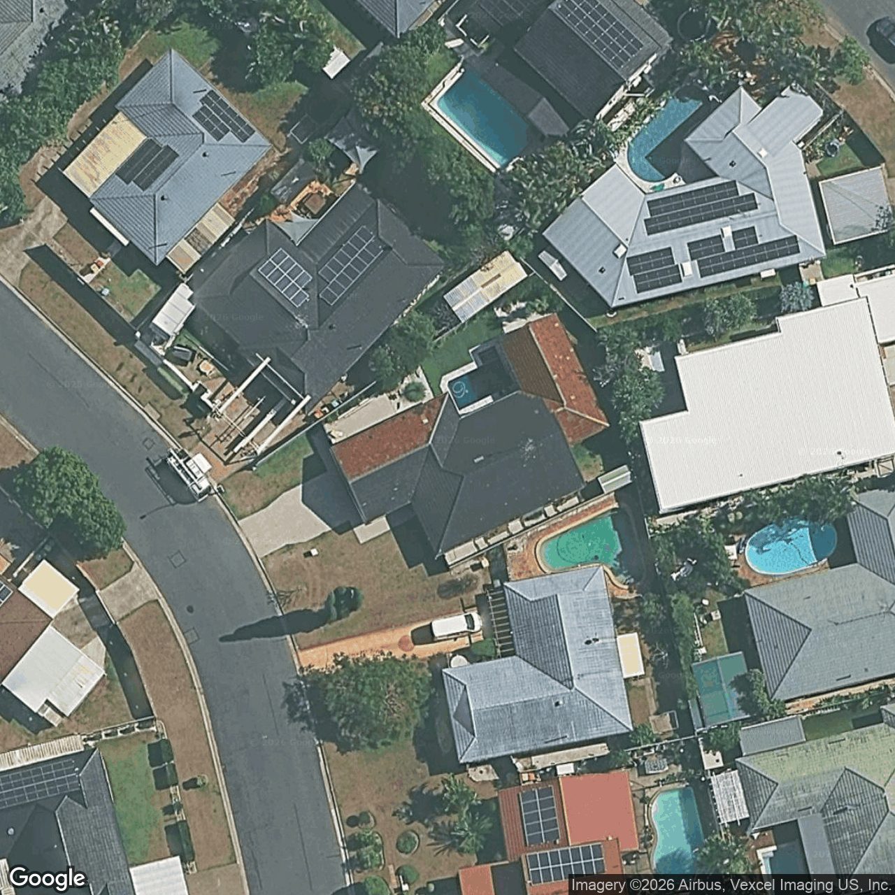 Aerial view of 11 Frangipani Street, Miami QLD 4220