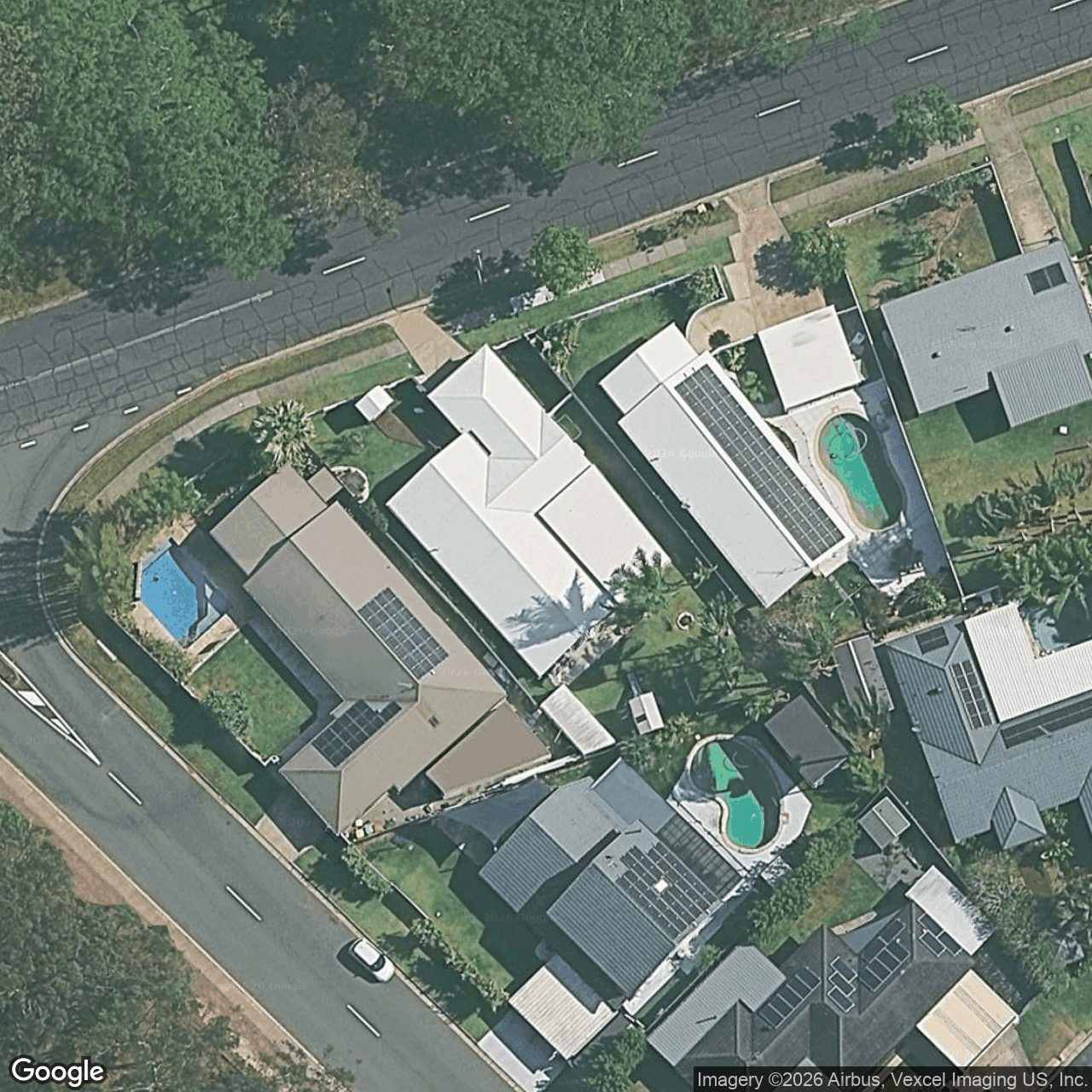 Aerial view of 114 Bardon Avenue, Miami QLD 4220