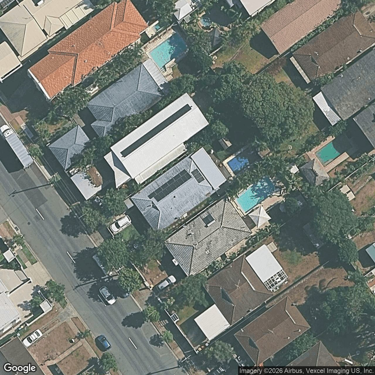 Aerial view of 43 Albion Avenue, Miami QLD 4220