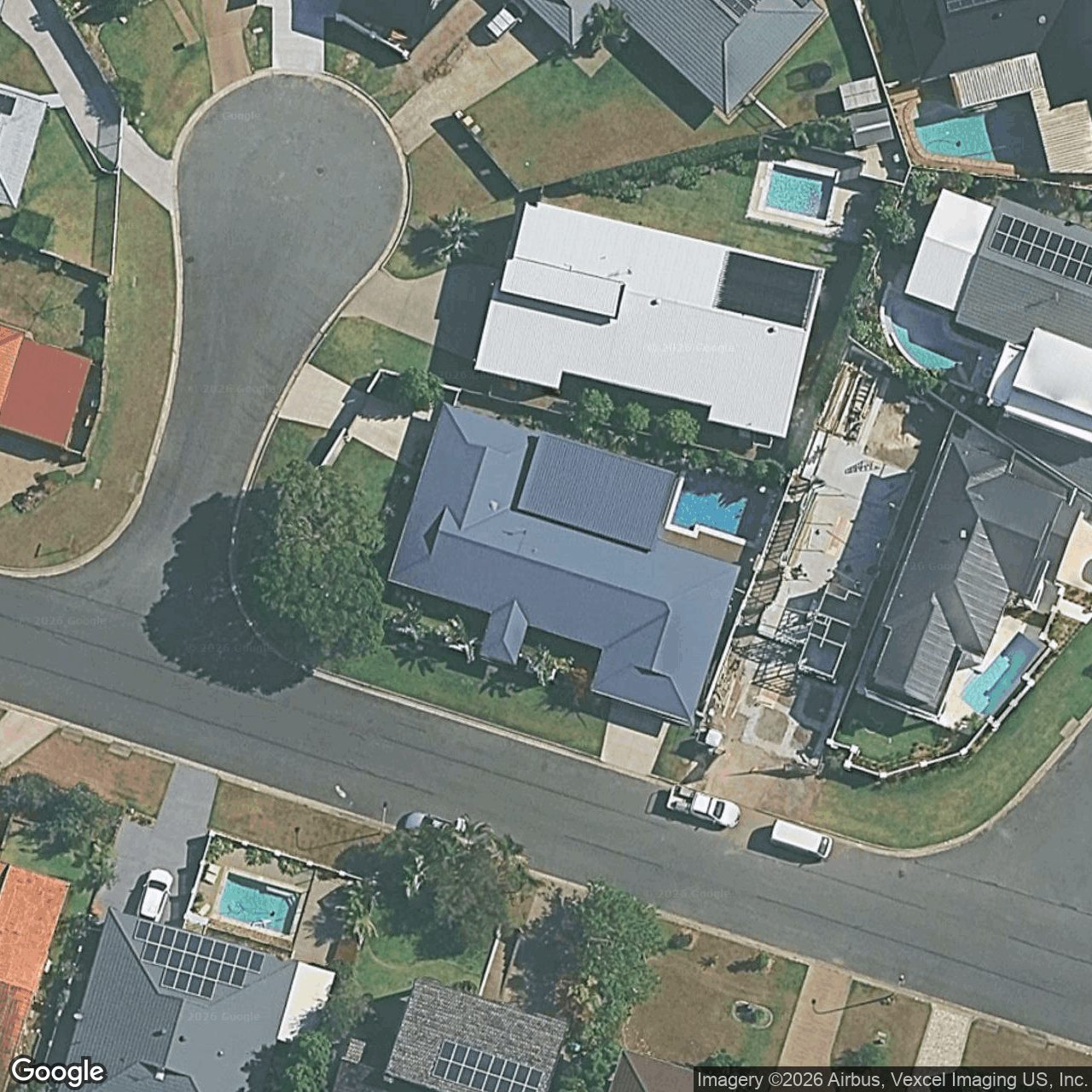 Aerial view of 1 Petunia Court, Miami QLD 4220