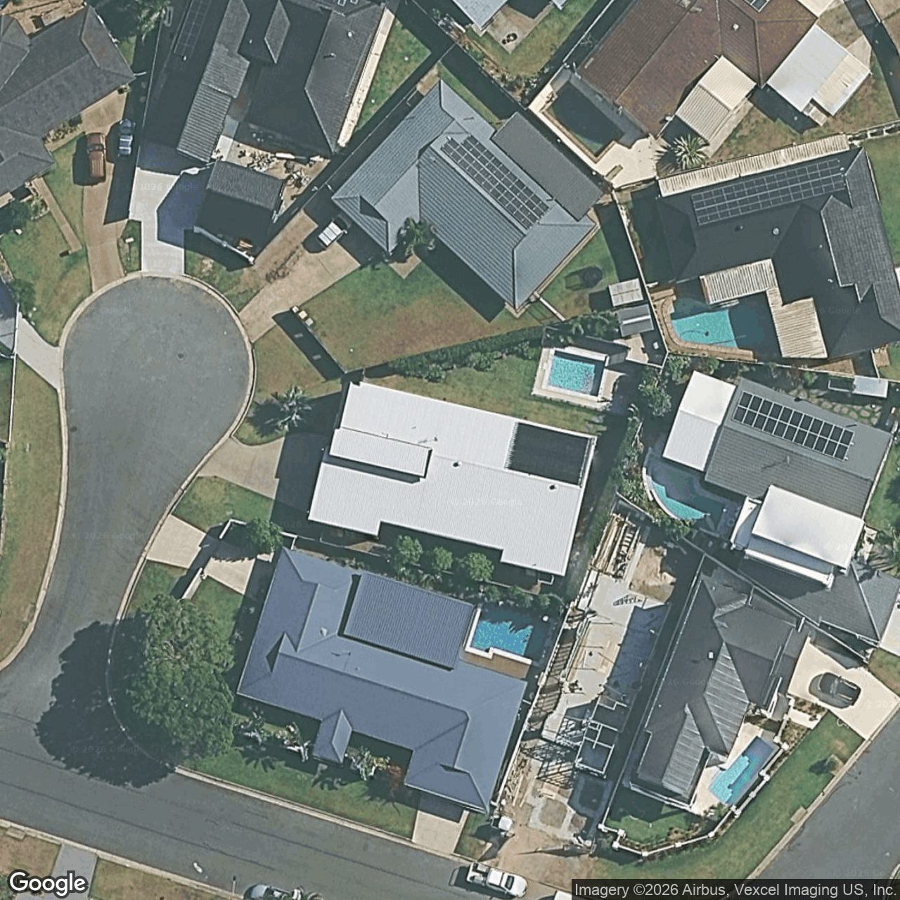 Aerial view of 3 Petunia Court, Miami QLD 4220