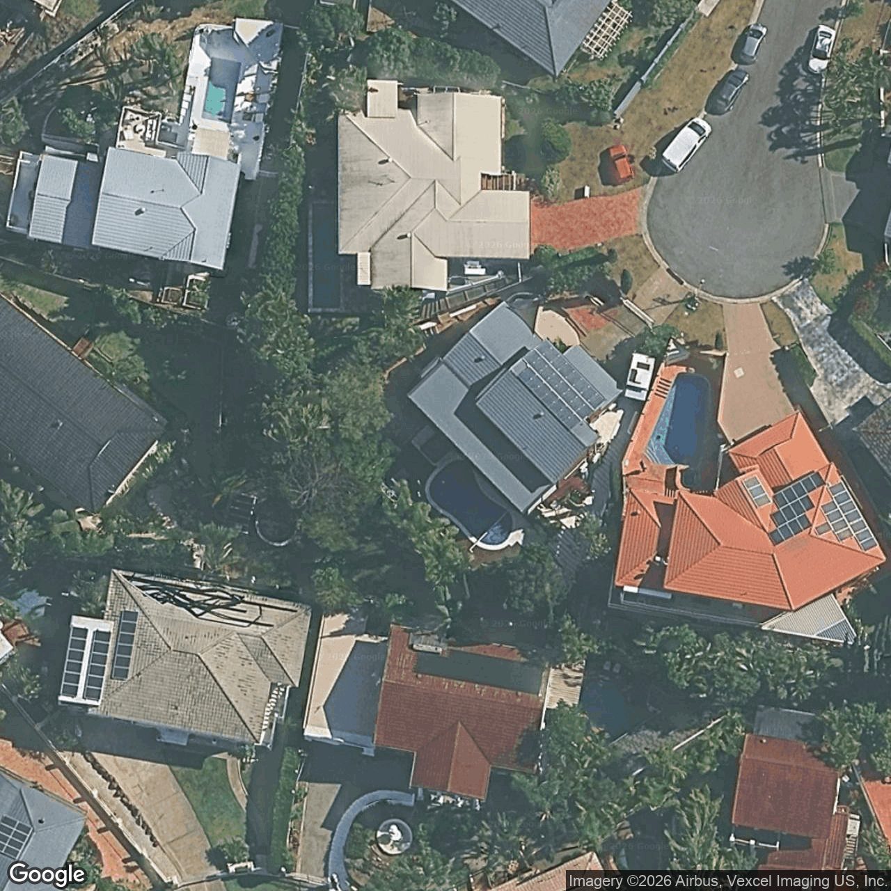 Aerial view of 7 Kaydee Court, Miami QLD 4220