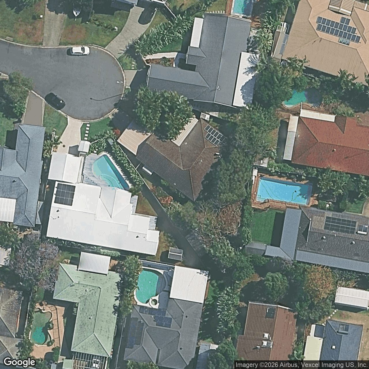Aerial view of 7 David Court, Miami QLD 4220