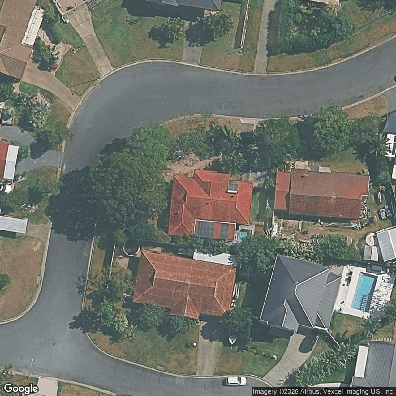 Aerial view of 6 Joeith Court, Miami QLD 4220