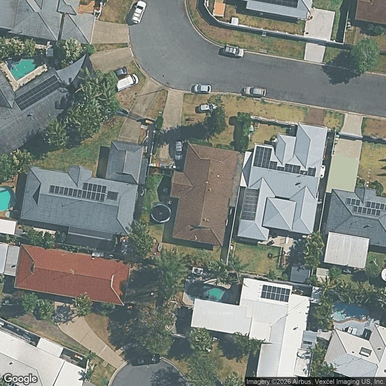 Aerial view of 24 Joeith Court, Miami QLD 4220