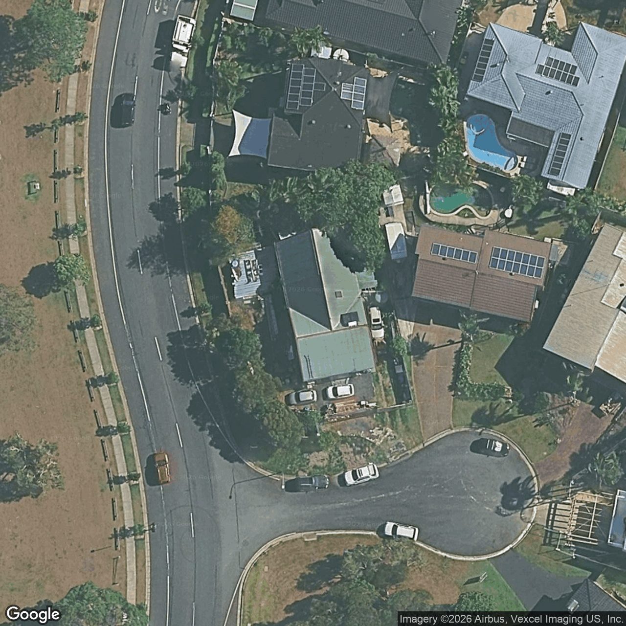 Aerial view of 33 Anthony Drive, Miami QLD 4220