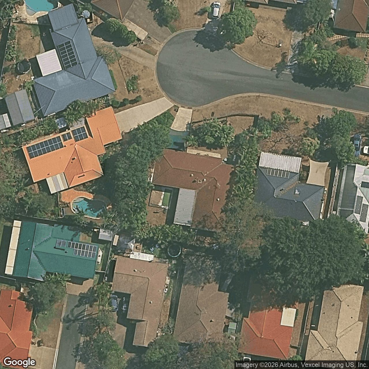Aerial view of 8 Harrison Court, Mudgeeraba QLD 4213
