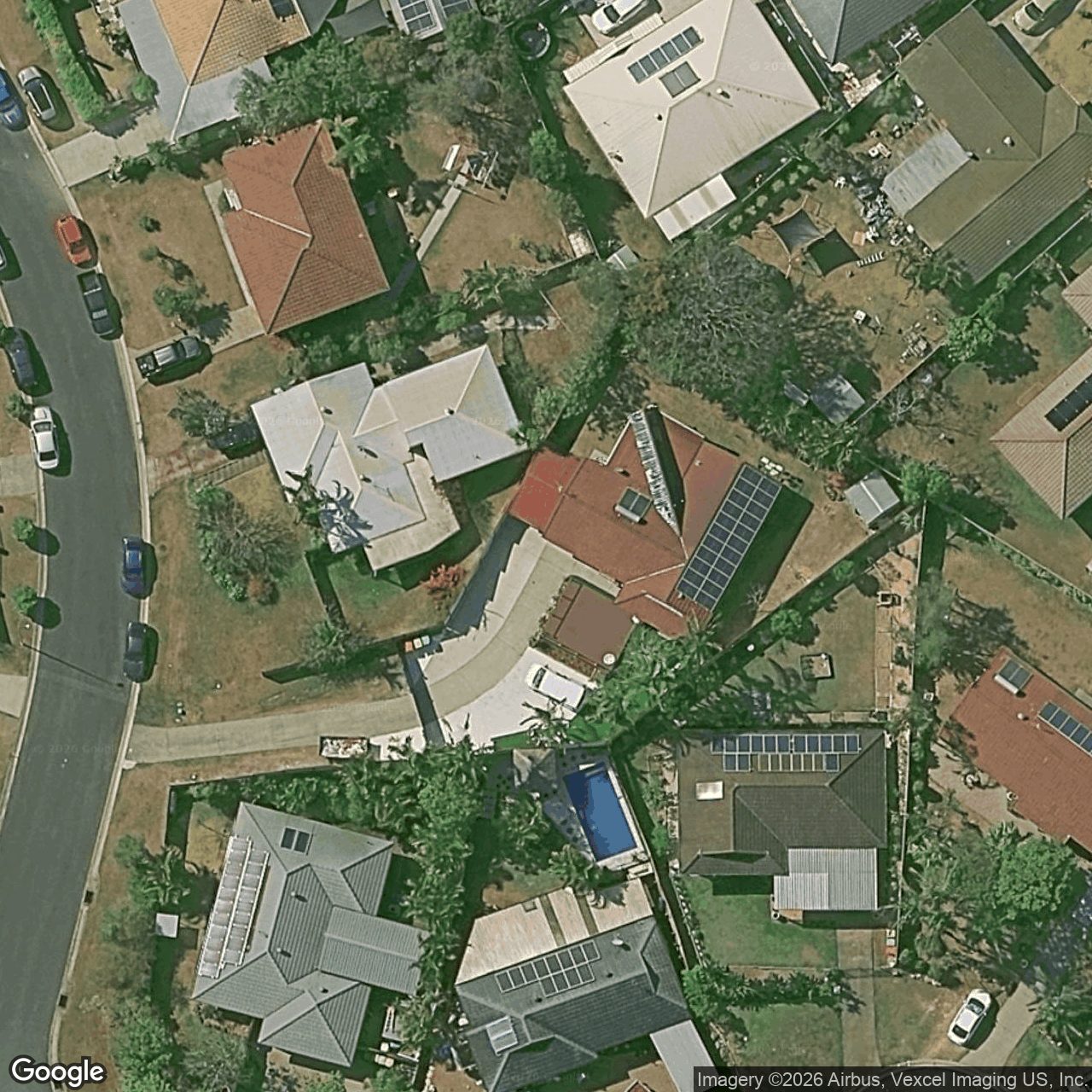 Aerial view of 3 Galahad Court, Nerang QLD 4211