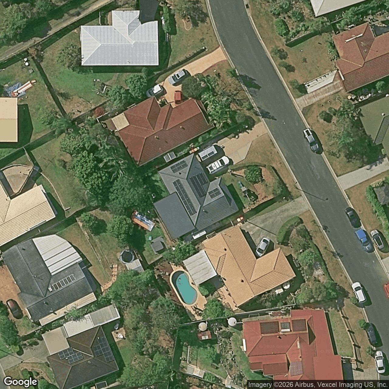 Aerial view of 8 Galahad Court, Nerang QLD 4211