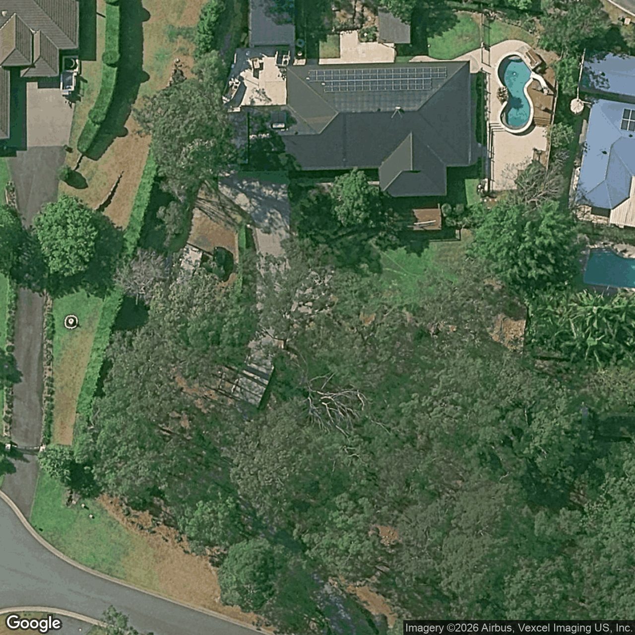 Aerial view of 13 Yamanie Court, Nerang QLD 4211