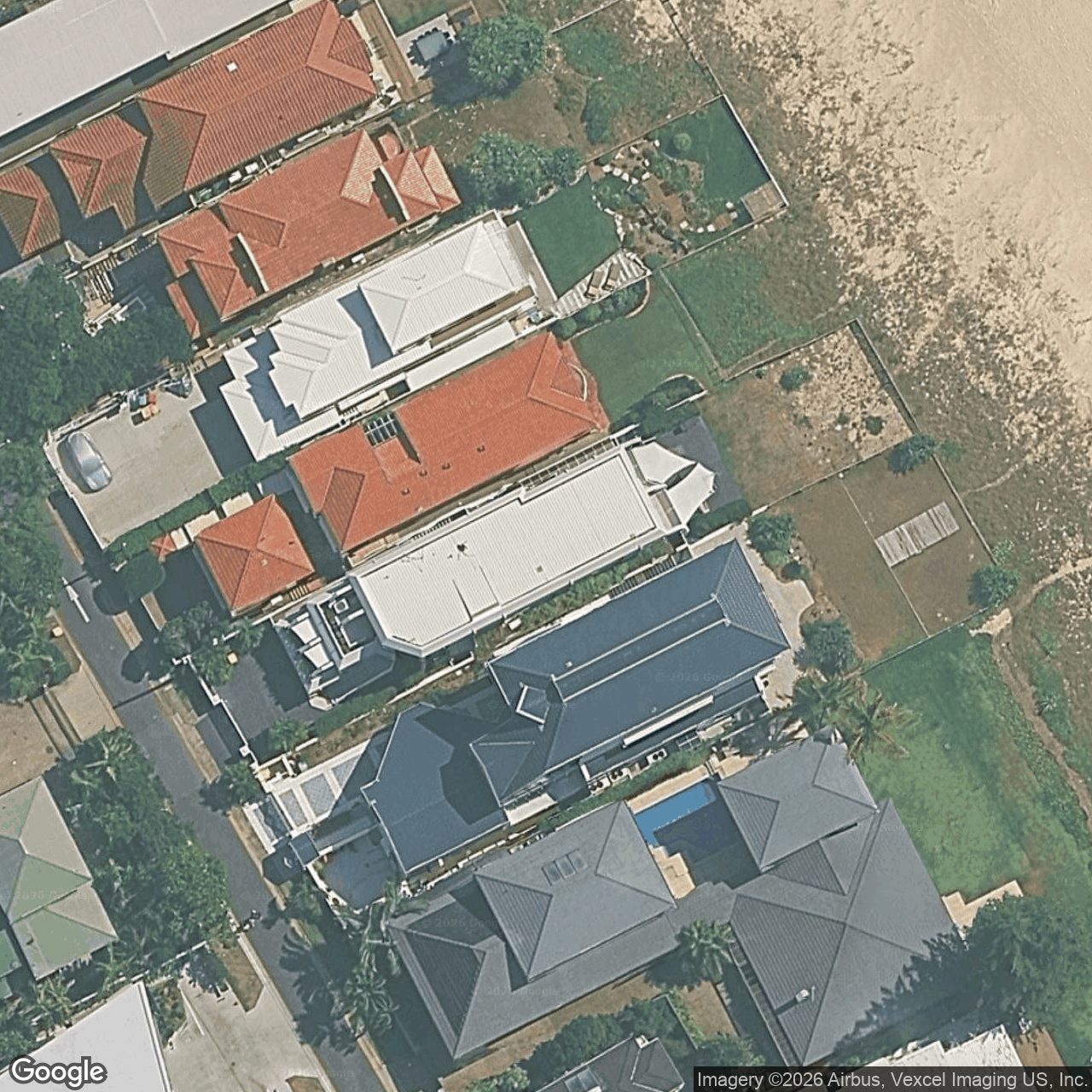 Aerial view of 63 Jefferson Lane, Palm Beach QLD 4221