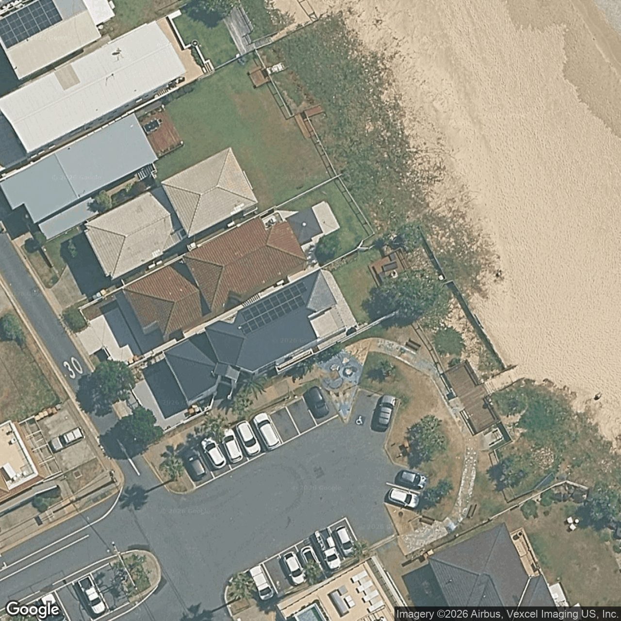 Aerial view of 79 Jefferson Lane, Palm Beach QLD 4221