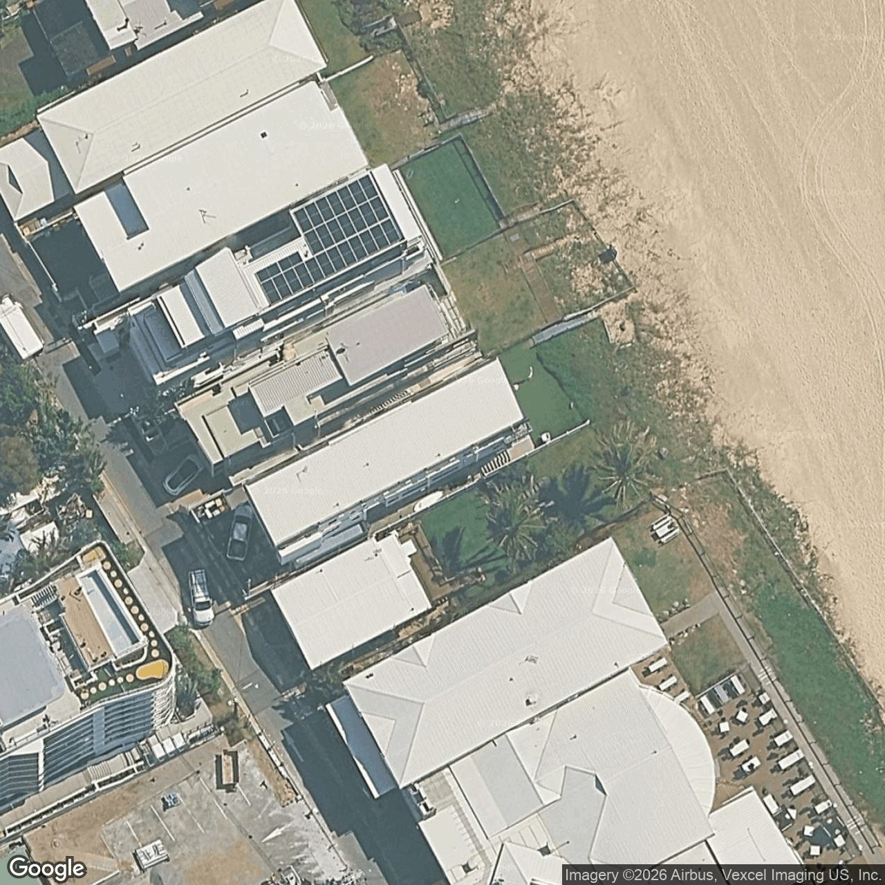 Aerial view of 127 Jefferson Lane, Palm Beach QLD 4221