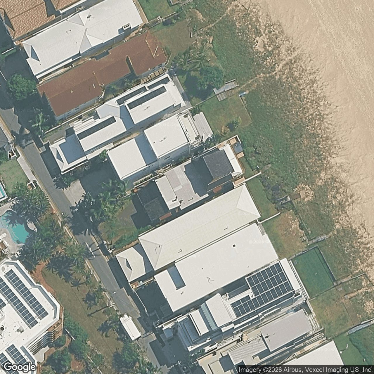 Aerial view of 137 Jefferson Lane, Palm Beach QLD 4221