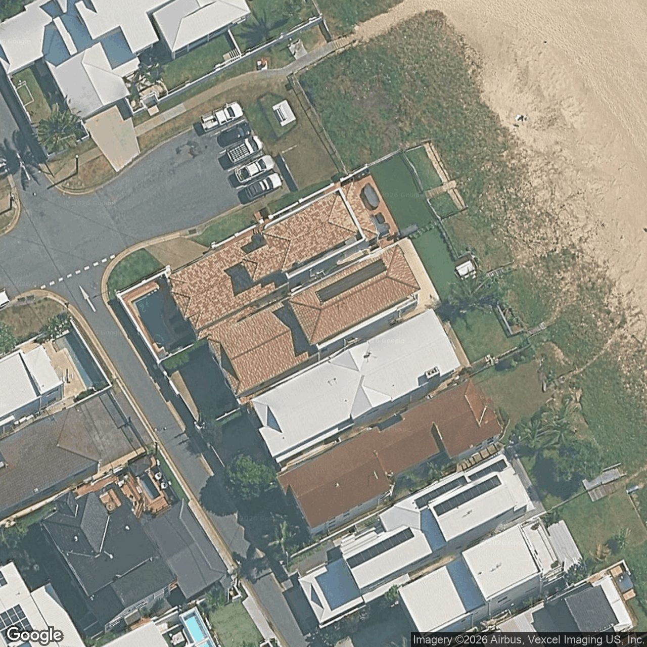 Aerial view of 147 Jefferson Lane, Palm Beach QLD 4221