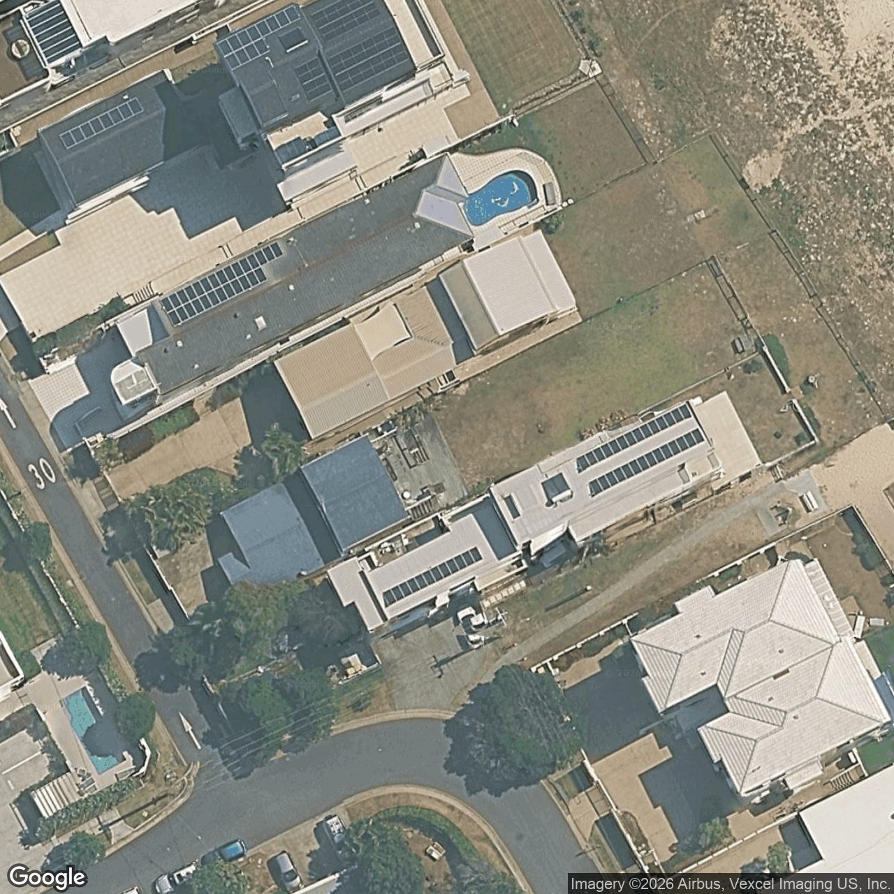 Aerial view of 45 Jefferson Lane, Palm Beach QLD 4221