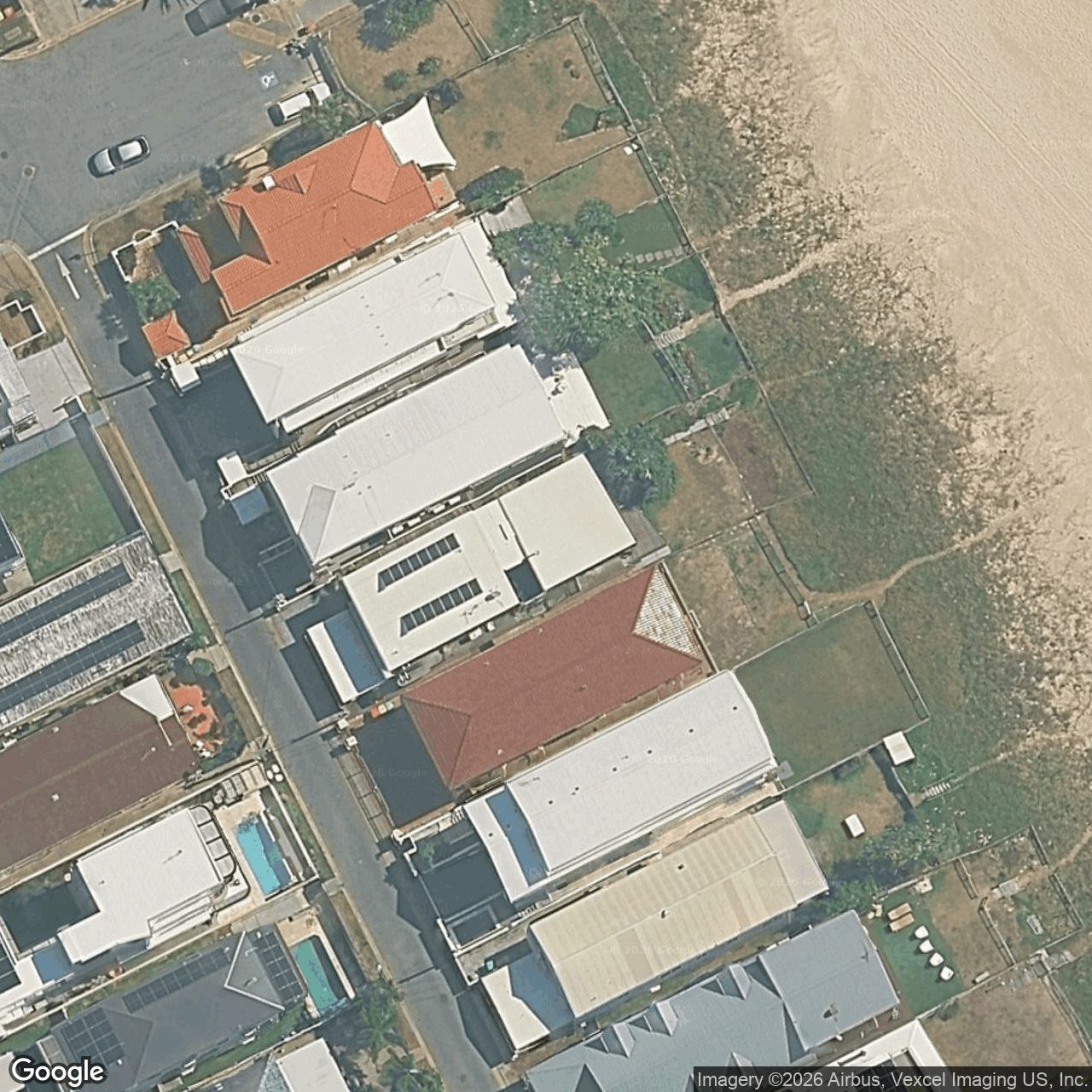 Aerial view of 179 Jefferson Lane, Palm Beach QLD 4221