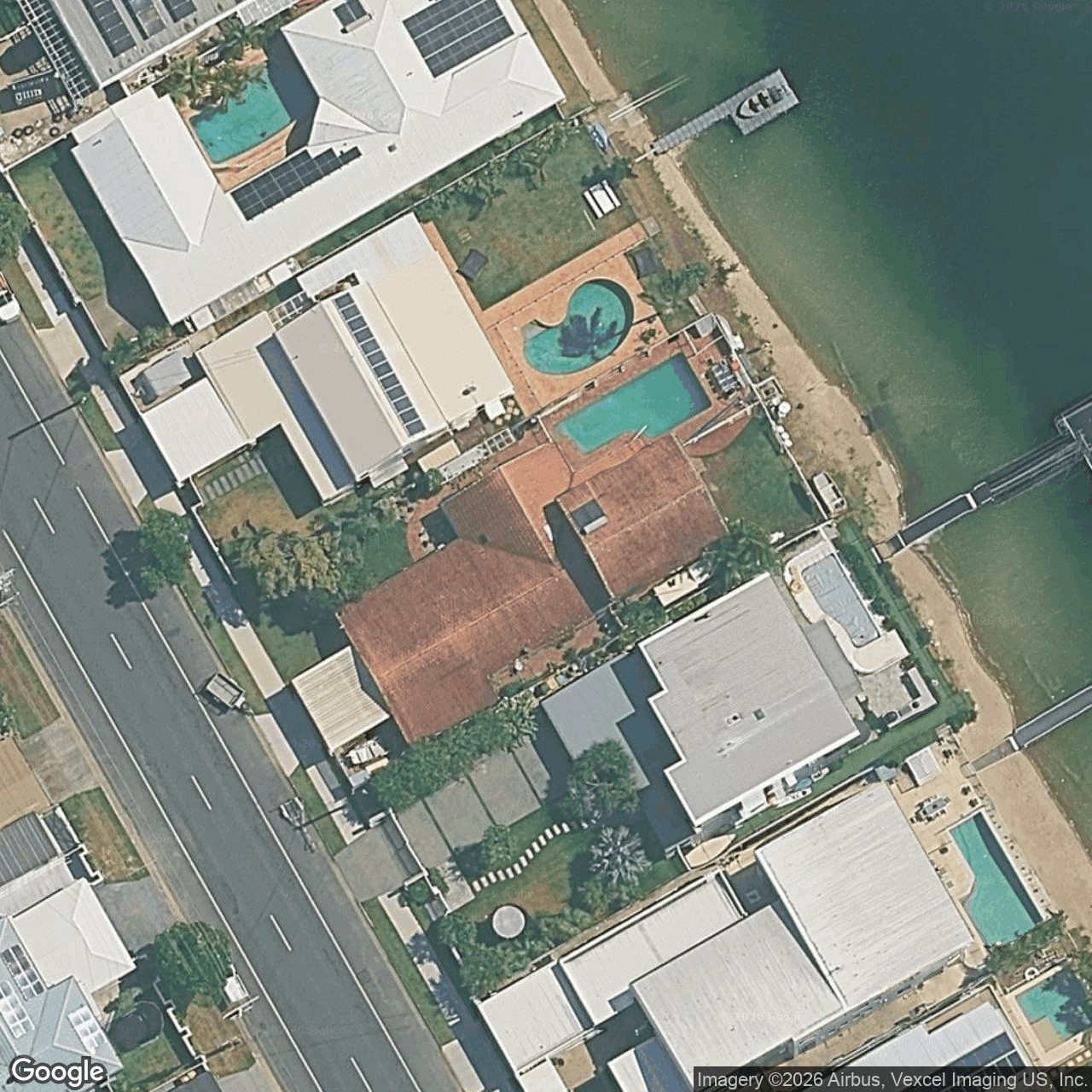 Aerial view of 166 Mallawa Drive, Palm Beach QLD 4221